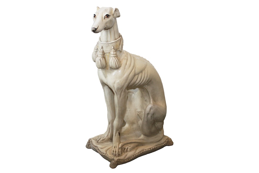 Plaster Greyhound Sculpture