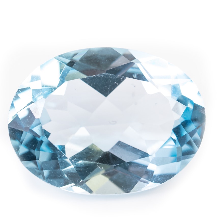 Loose 9.76 CT Blue Topaz