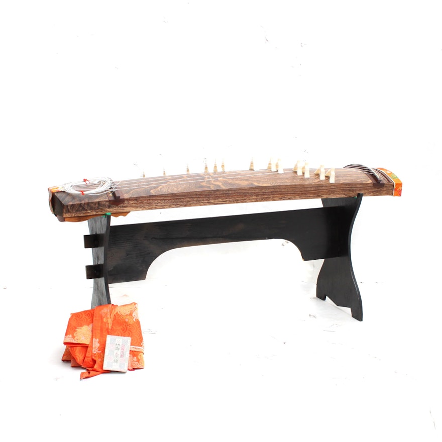 Japanese Koto With Stand