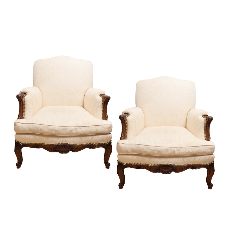 Louis XV Style Upholstered Armchairs by Best Upholstery