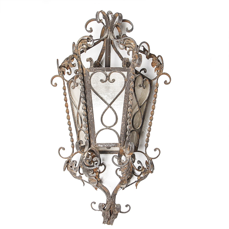 Wrought Iron Outdoor Wall Sconce