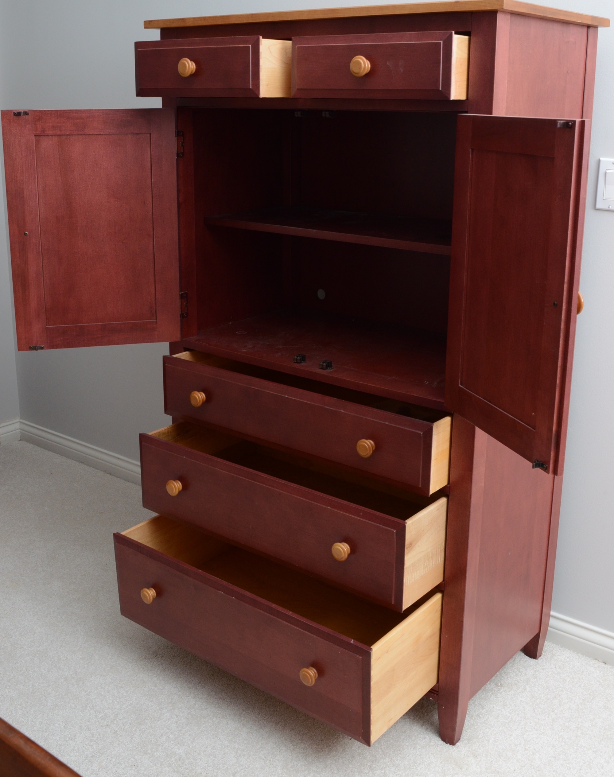 Ethan Allen "Country Colors" Maple Cabinet