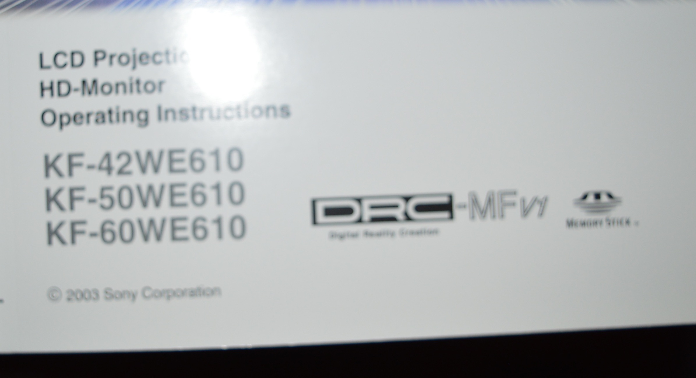 Sony Bravia Grand Wega 60" LCD Television