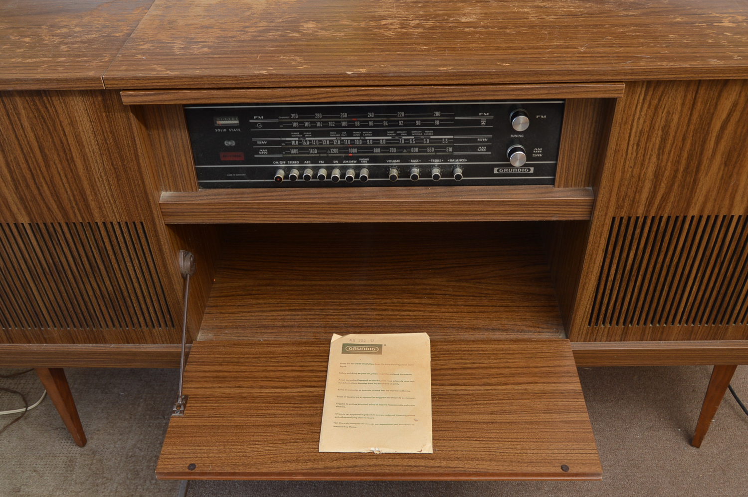 Grundig Radio Console with Turntable