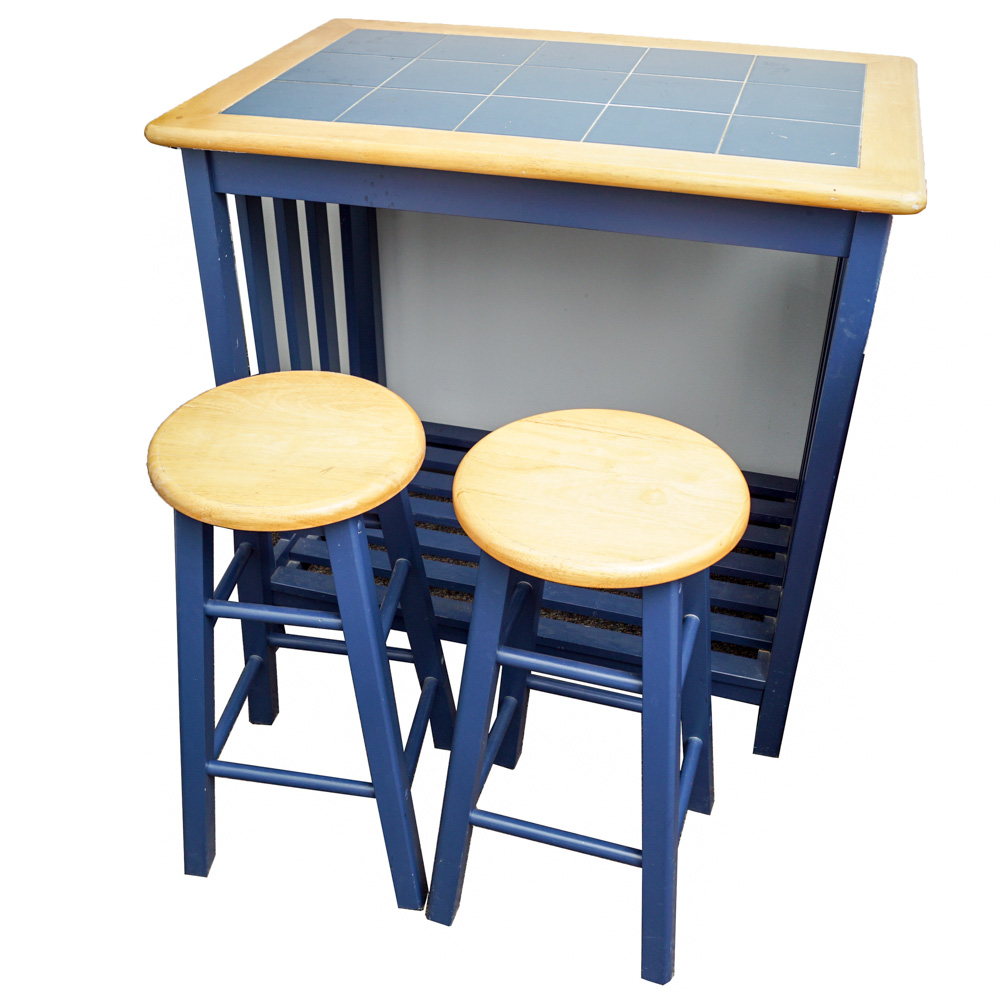 Pair of Stools with Dining Table