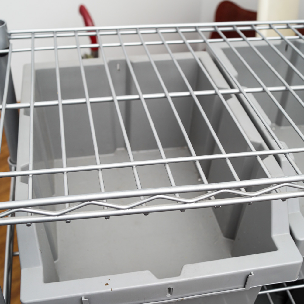 Wire Shelving Unit by Seville Classics and Organizer Bins