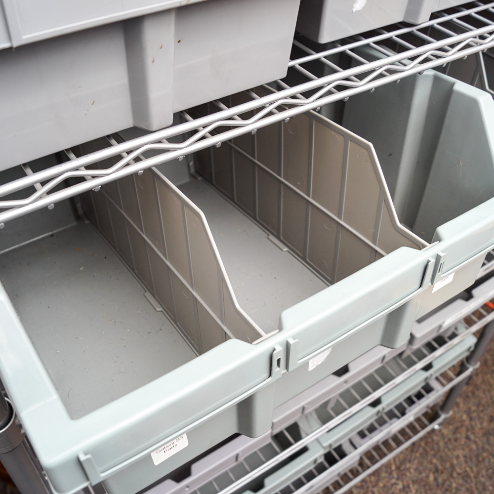 Wire Shelving Unit by Seville Classics and Organizer Bins