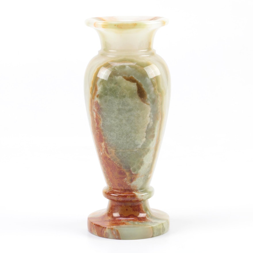 Green Banded Calcite Vase