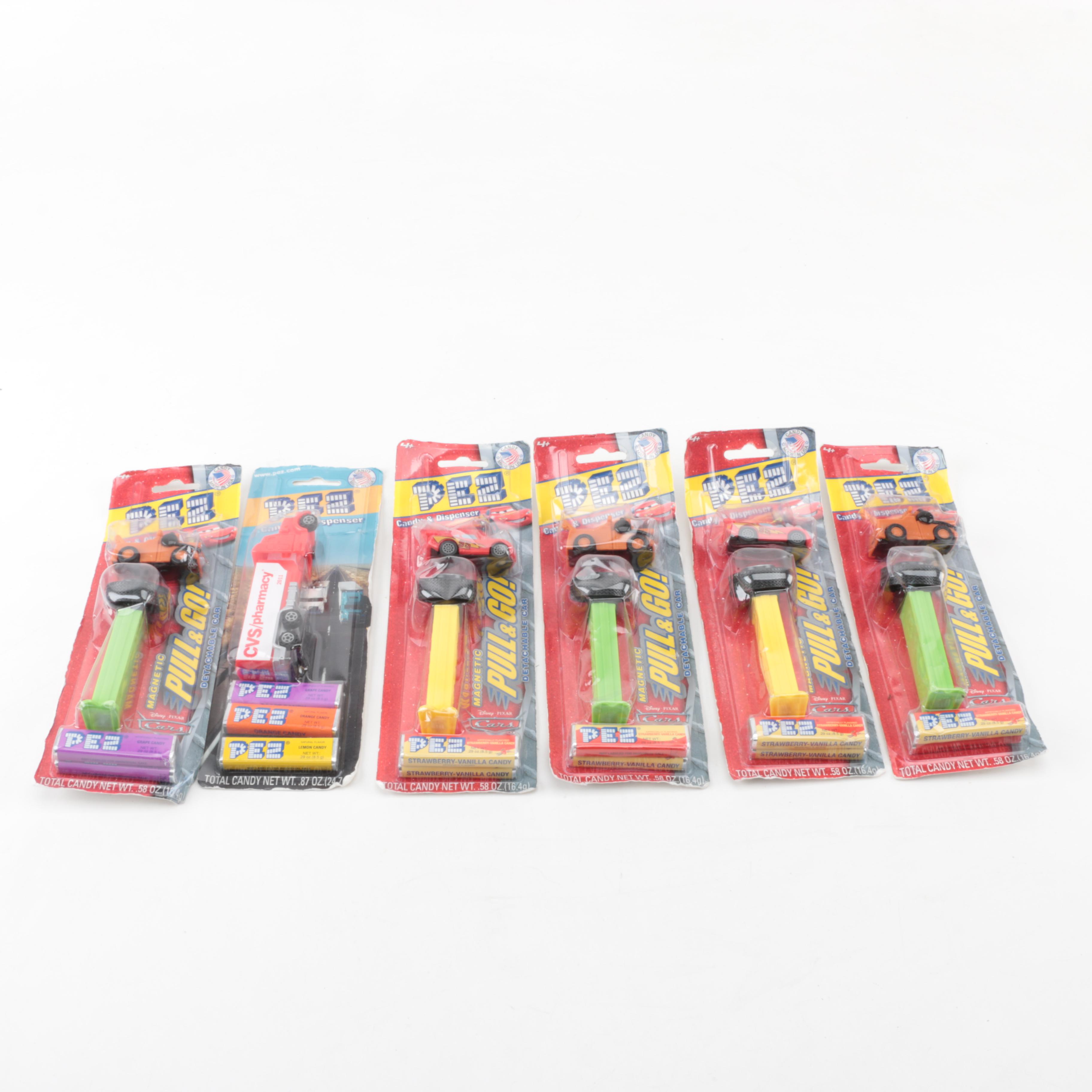 CVS Truck and Disney "Cars" Themed Detachable Pull & Go Vehicles Pez Dispensers