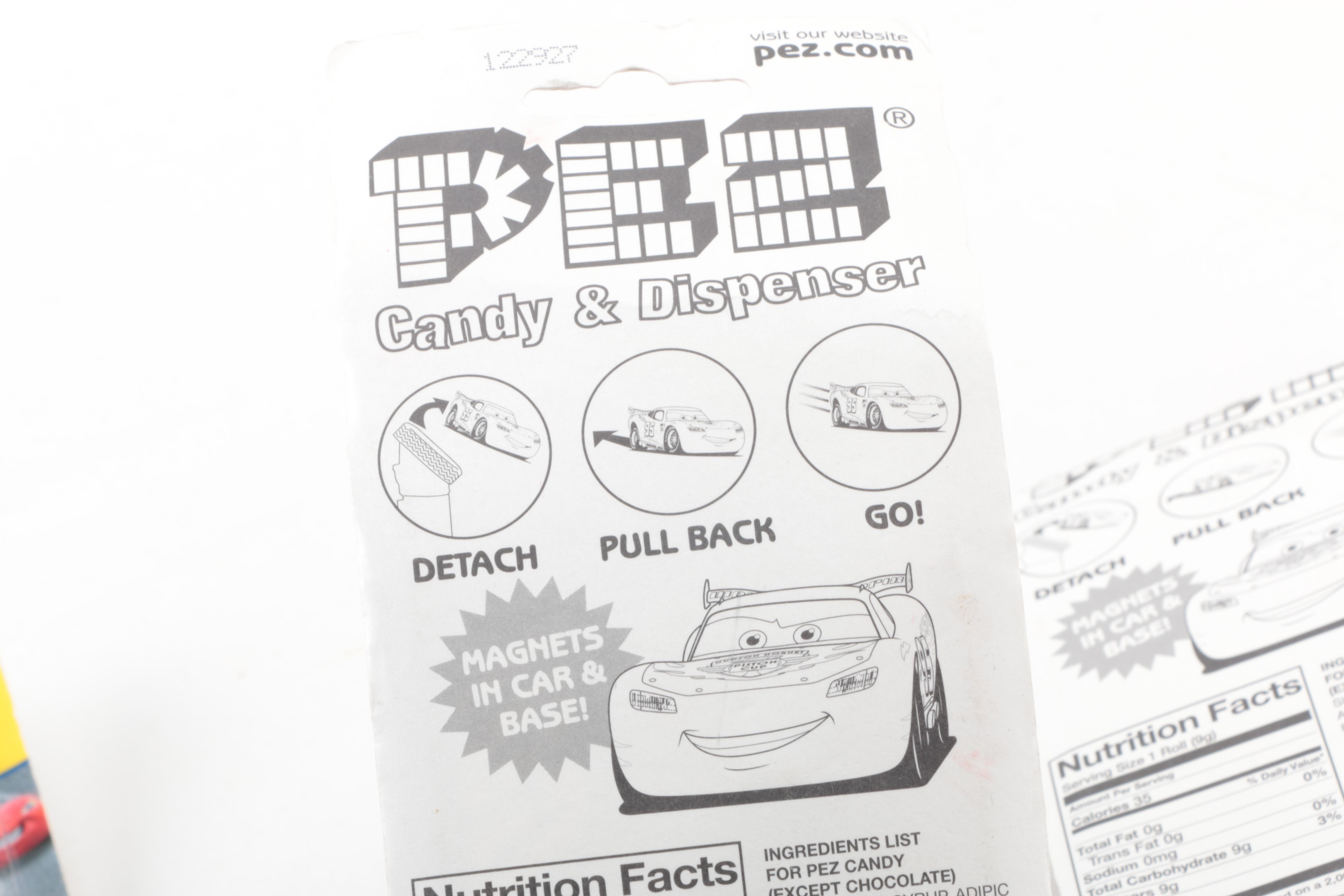 CVS Truck and Disney "Cars" Themed Detachable Pull & Go Vehicles Pez Dispensers