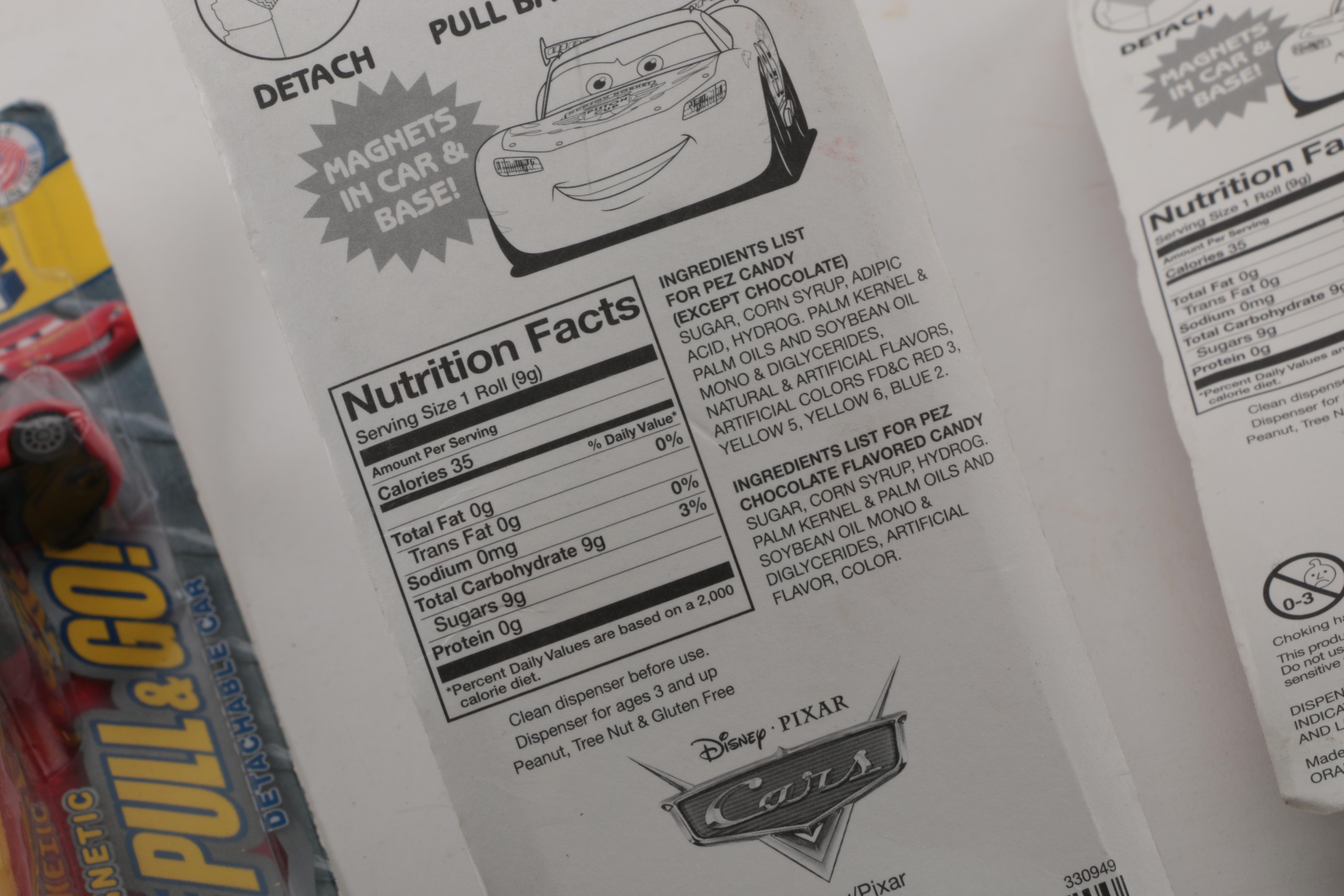 CVS Truck and Disney "Cars" Themed Detachable Pull & Go Vehicles Pez Dispensers