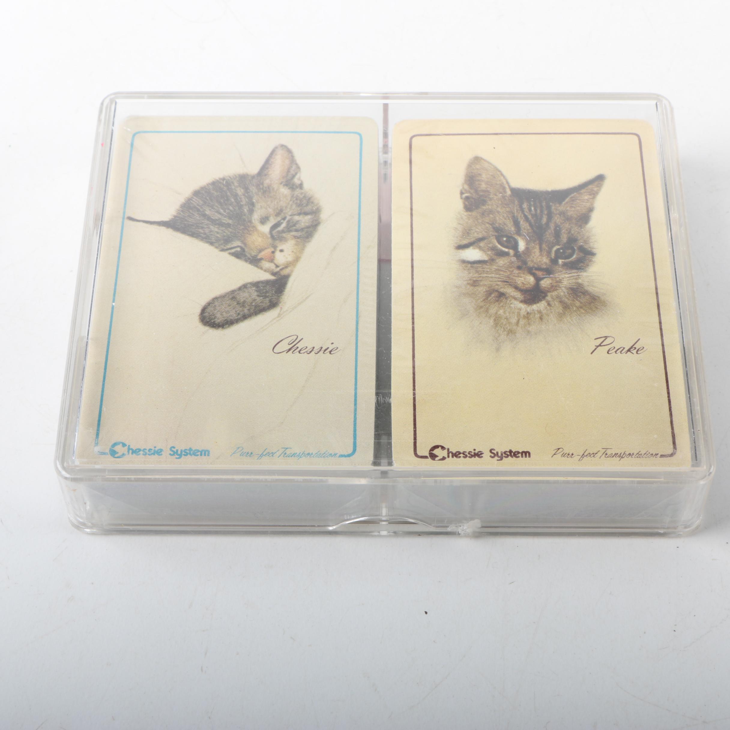 Vintage Chessie System "Chessie" and "Peake" Playing Cards