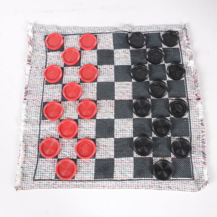 Cotton Checkerboard Set with Pieces