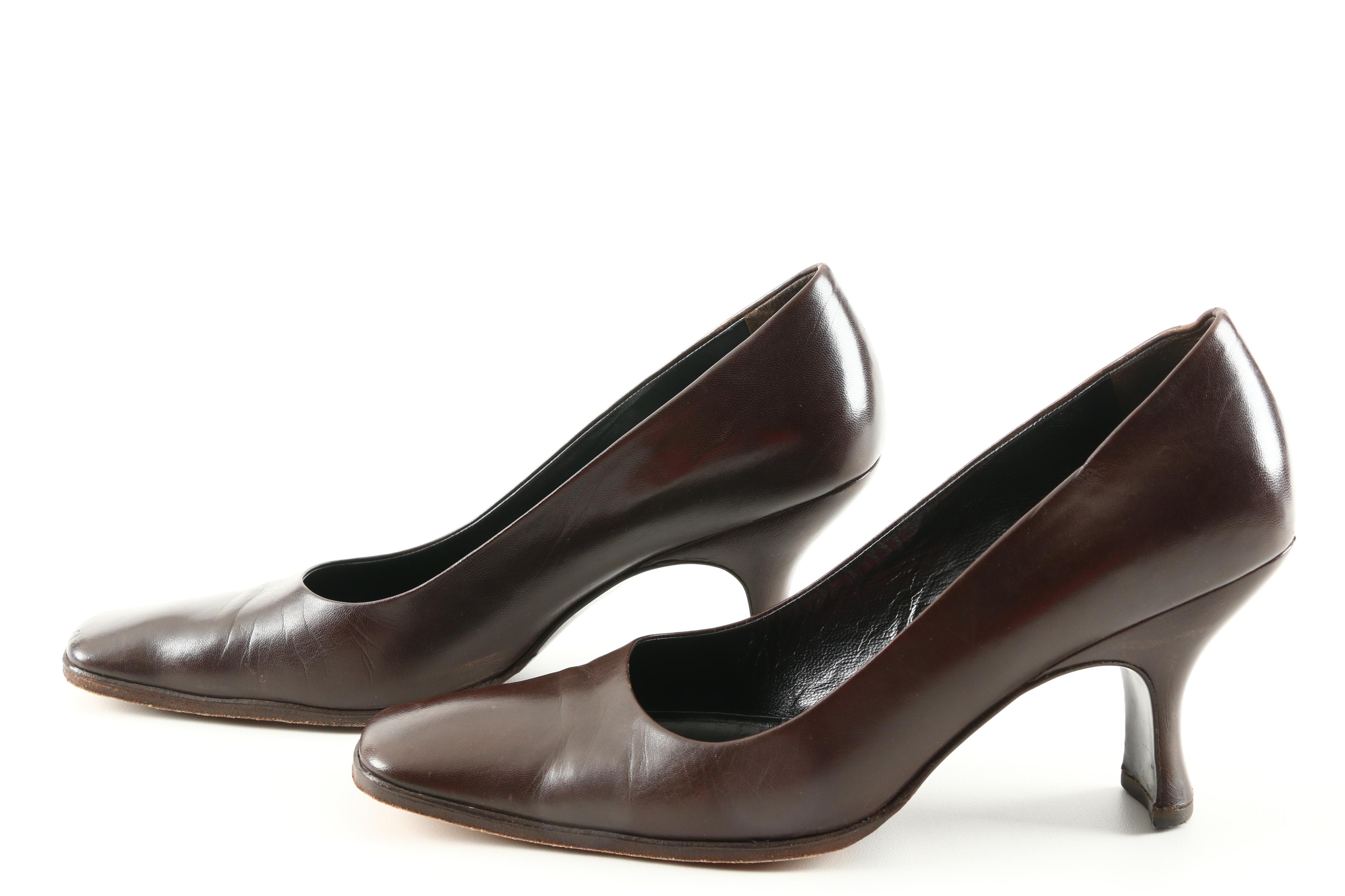 Prada Brown Leather Heels