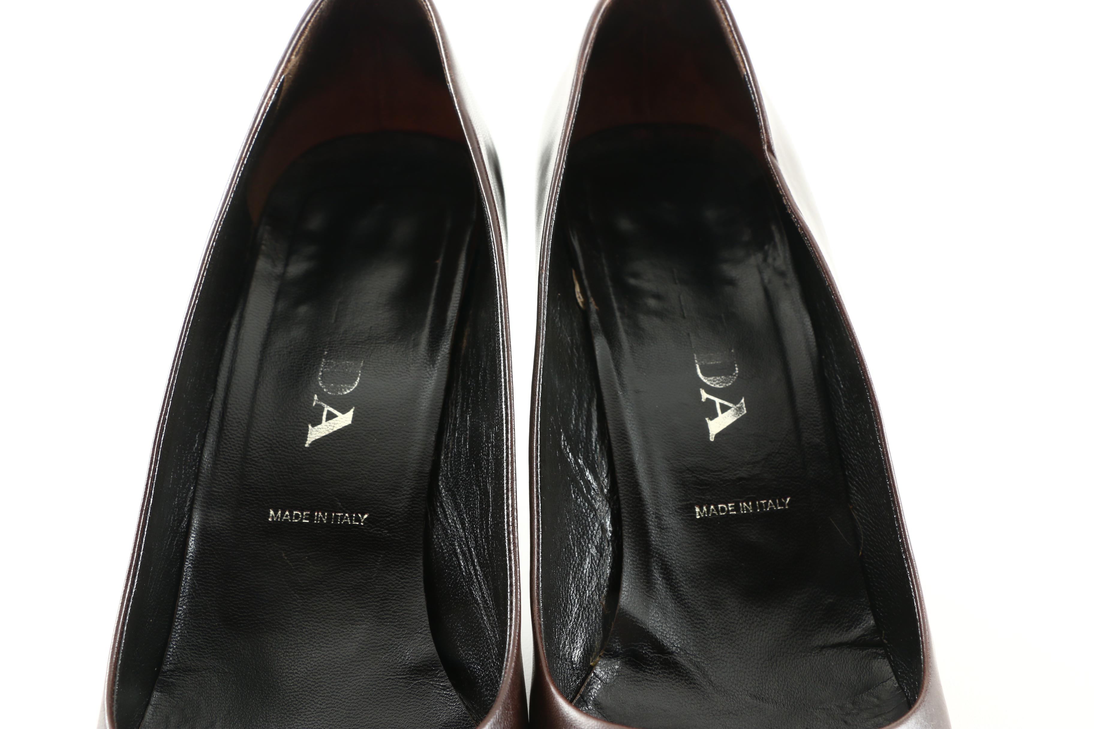 Prada Brown Leather Heels