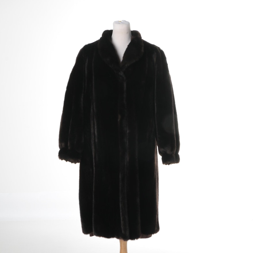 Women's Vintage Tissavel Faux Fur Coat