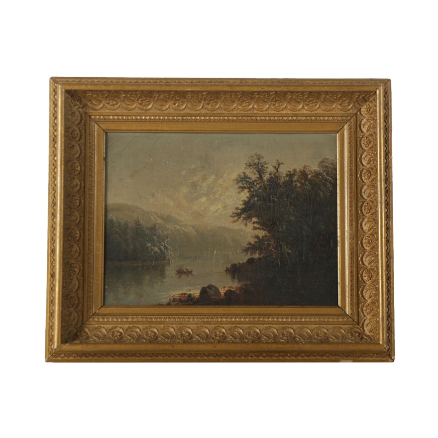 19th Century Oil on Canvas Landscape