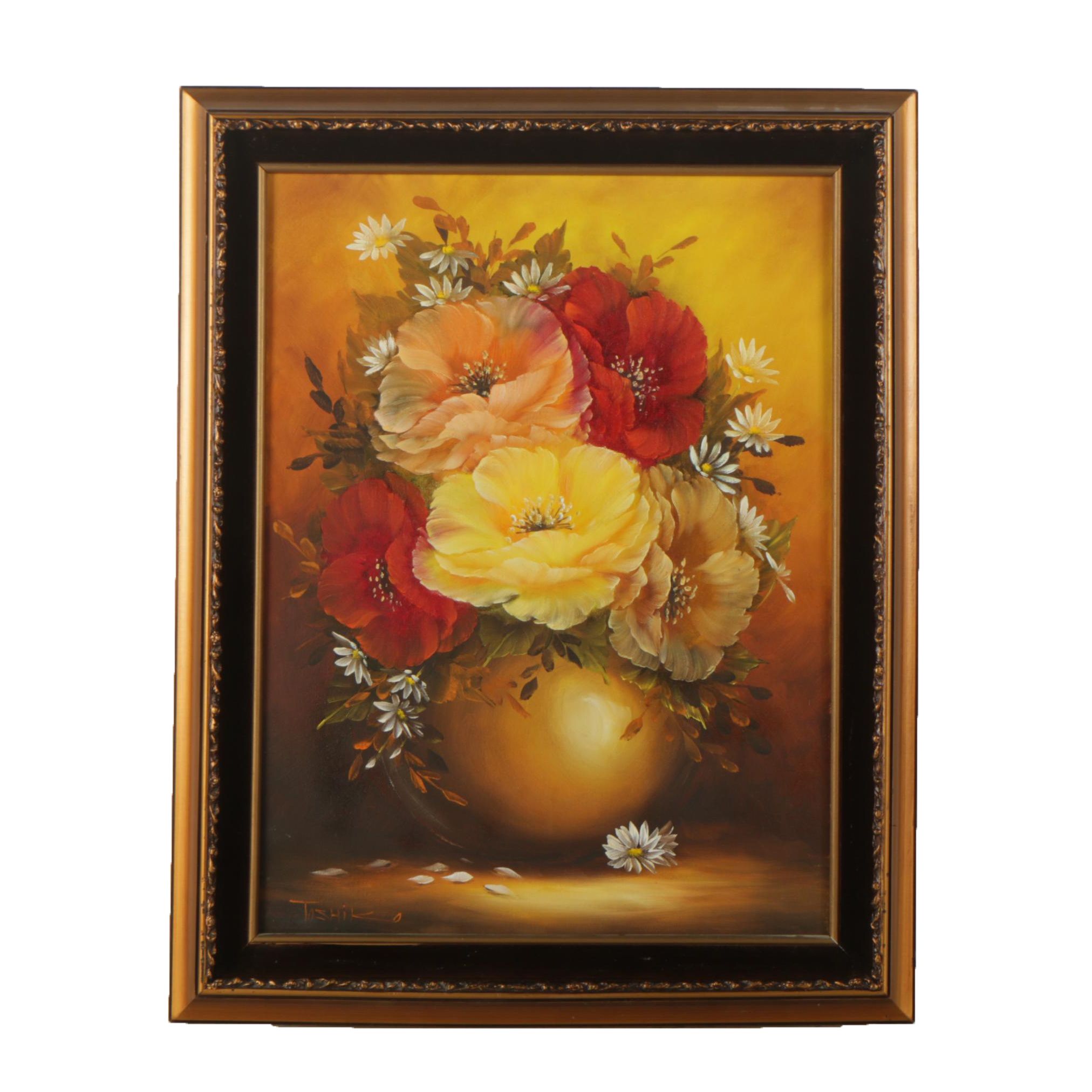 Toshiko Fukushima Oil Painting on Canvas of Still Life