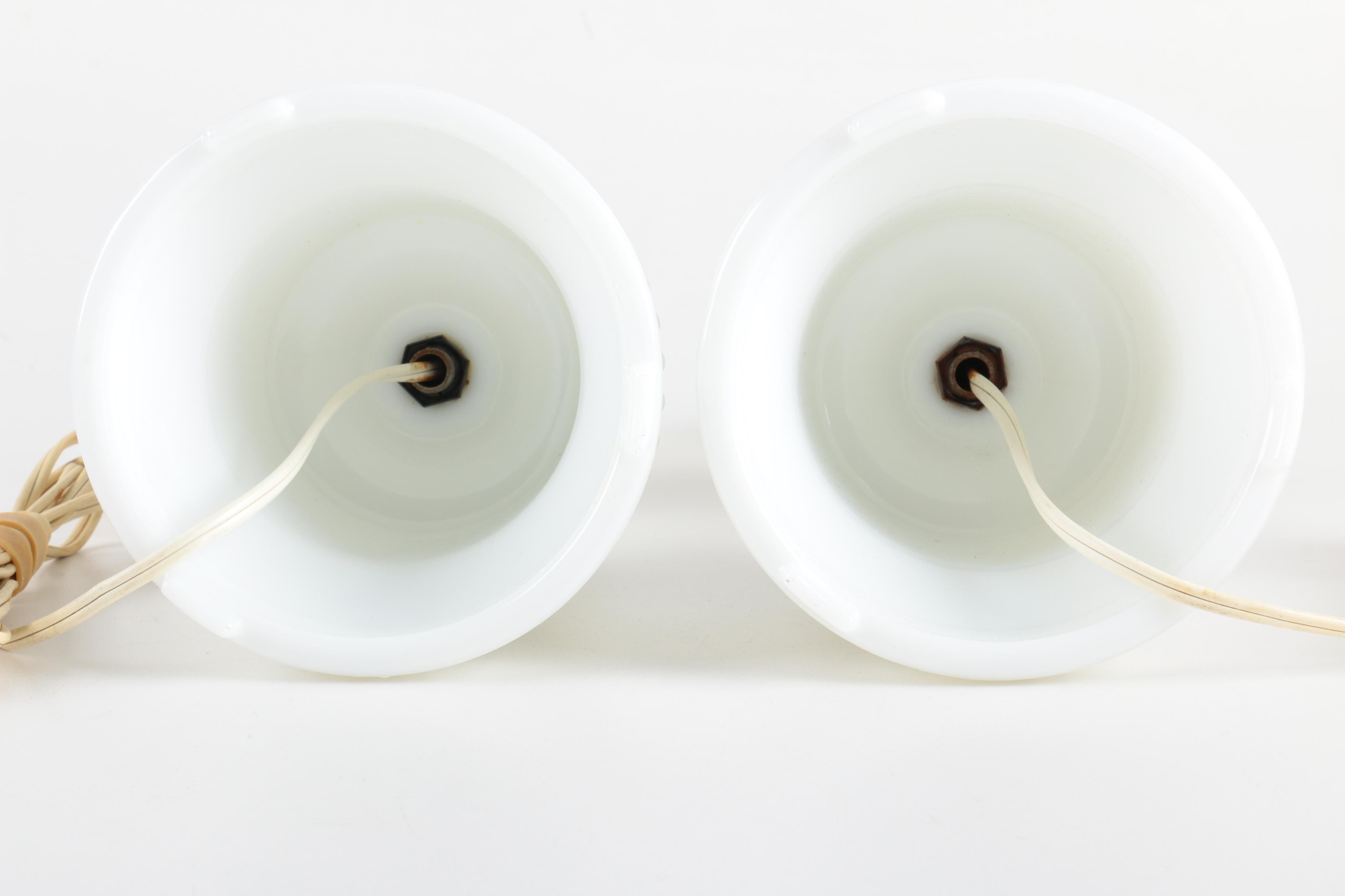 Hobnail Milk Glass Table Lamps