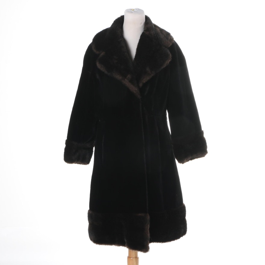 Women's Circa 1970s Vintage Faux Fur Coat