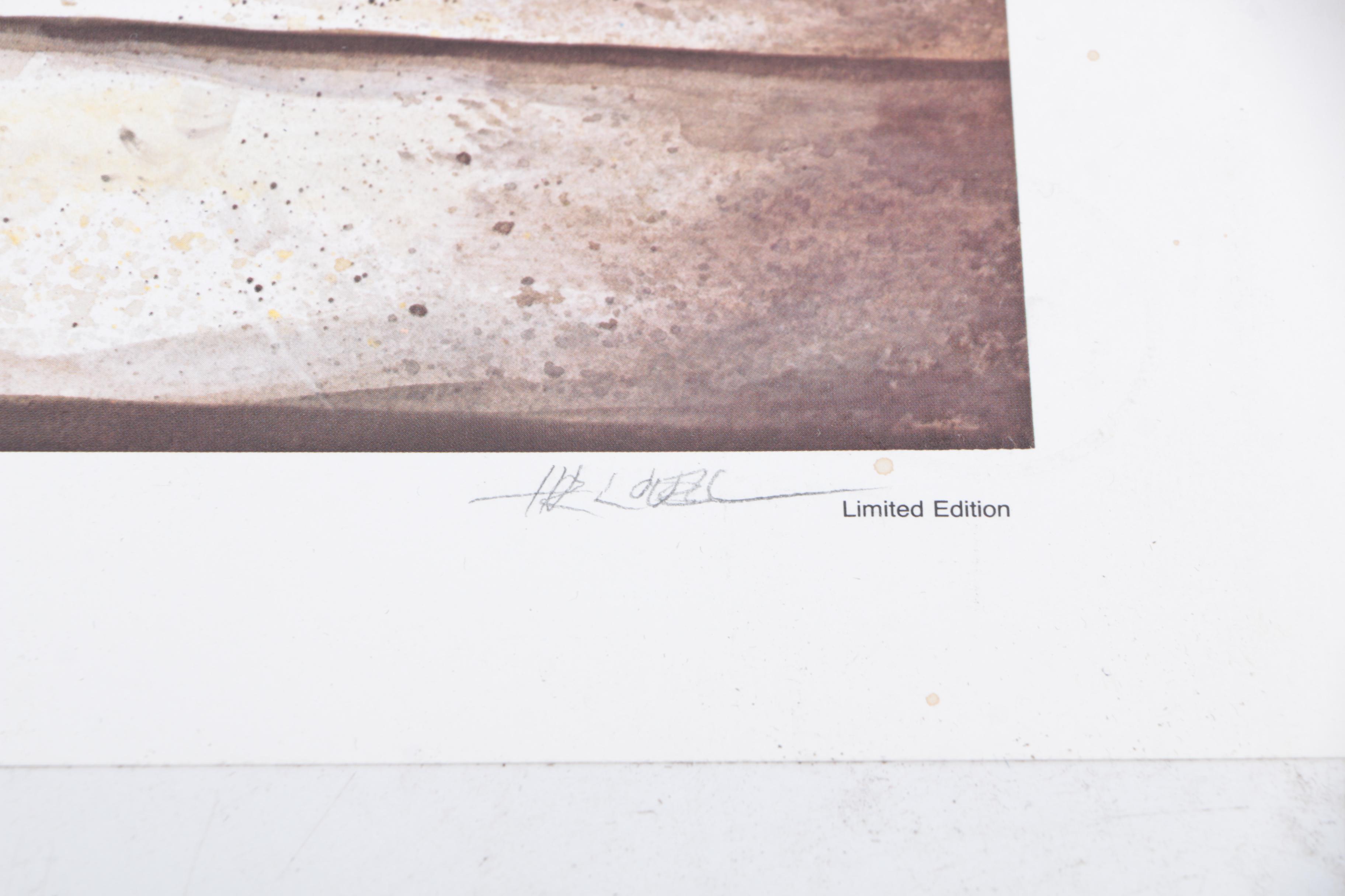 Harold Lovell Exhibition Poster and Offset Lithographs Including Limited Edition