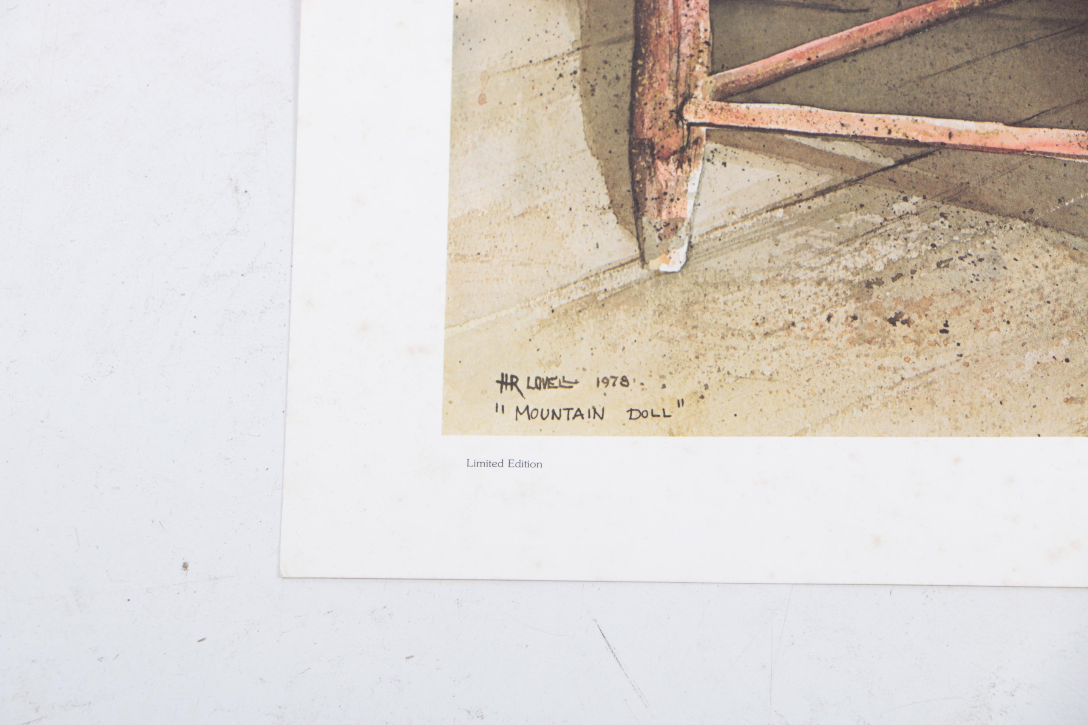 Harold Lovell Exhibition Poster and Offset Lithographs Including Limited Edition