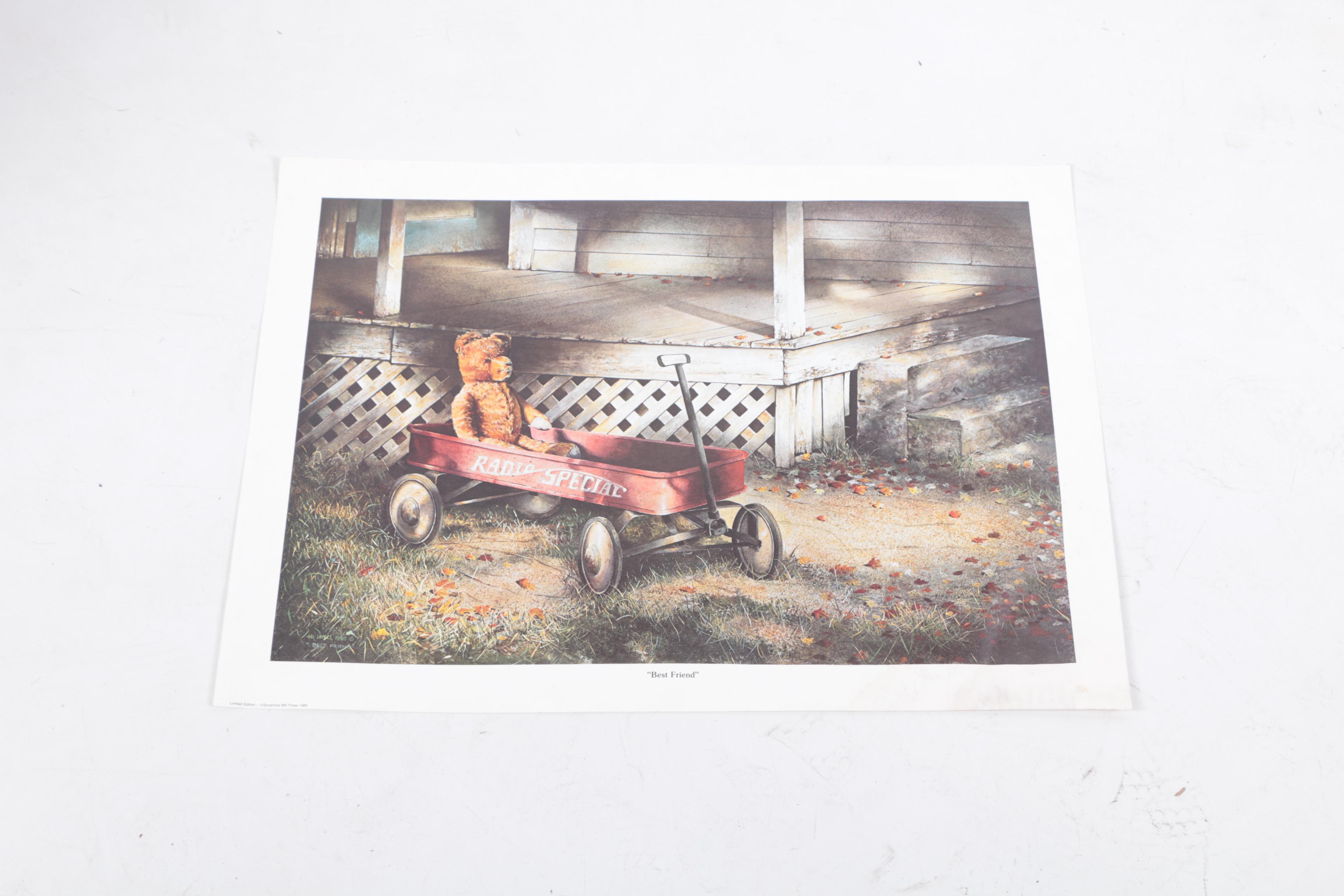 Harold Lovell Exhibition Poster and Offset Lithographs Including Limited Edition