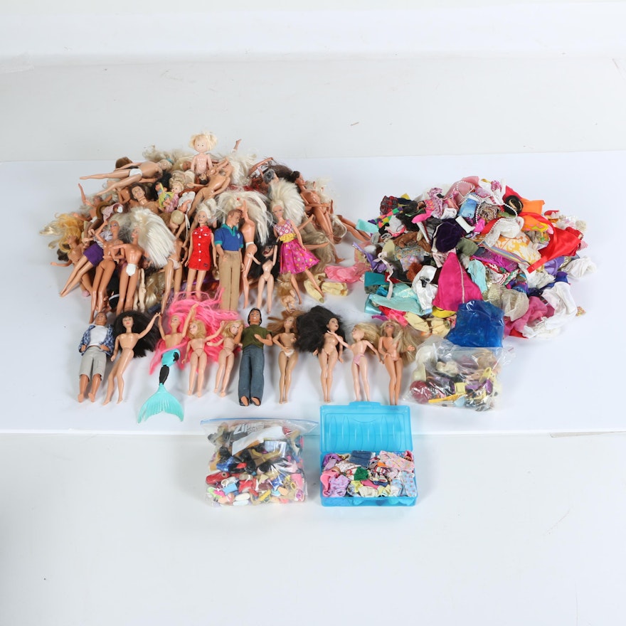 Variety of Barbies, Dolls, Doll Clothing and Accessories