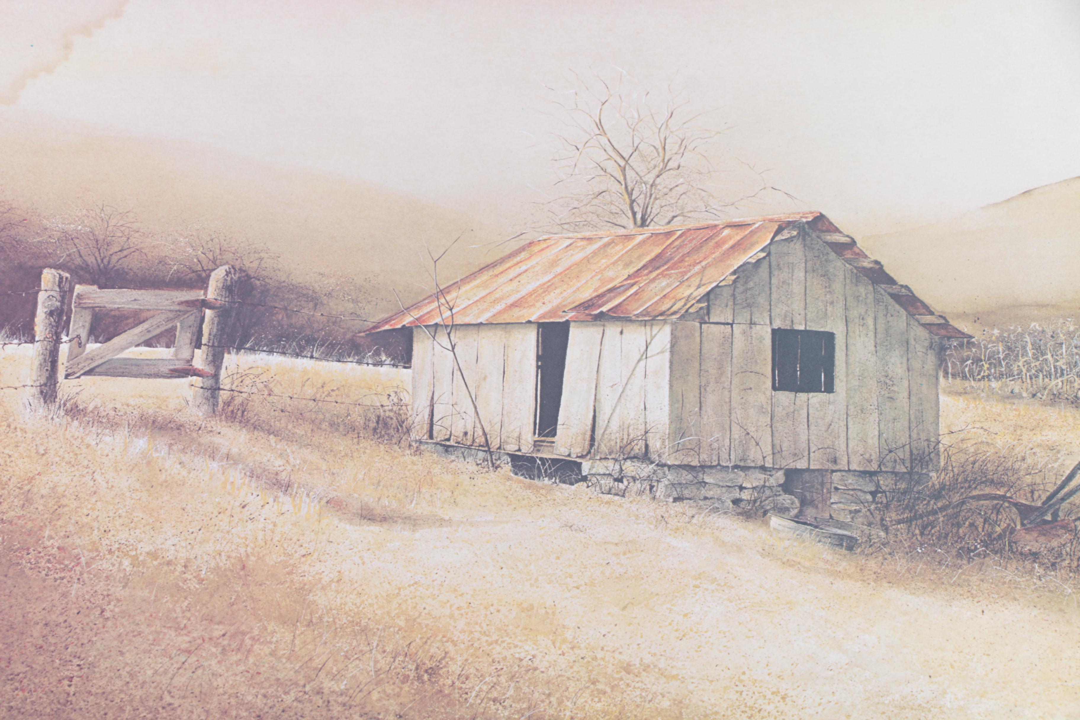 Harold Lovell Exhibition Poster and Offset Lithographs Including Limited Edition