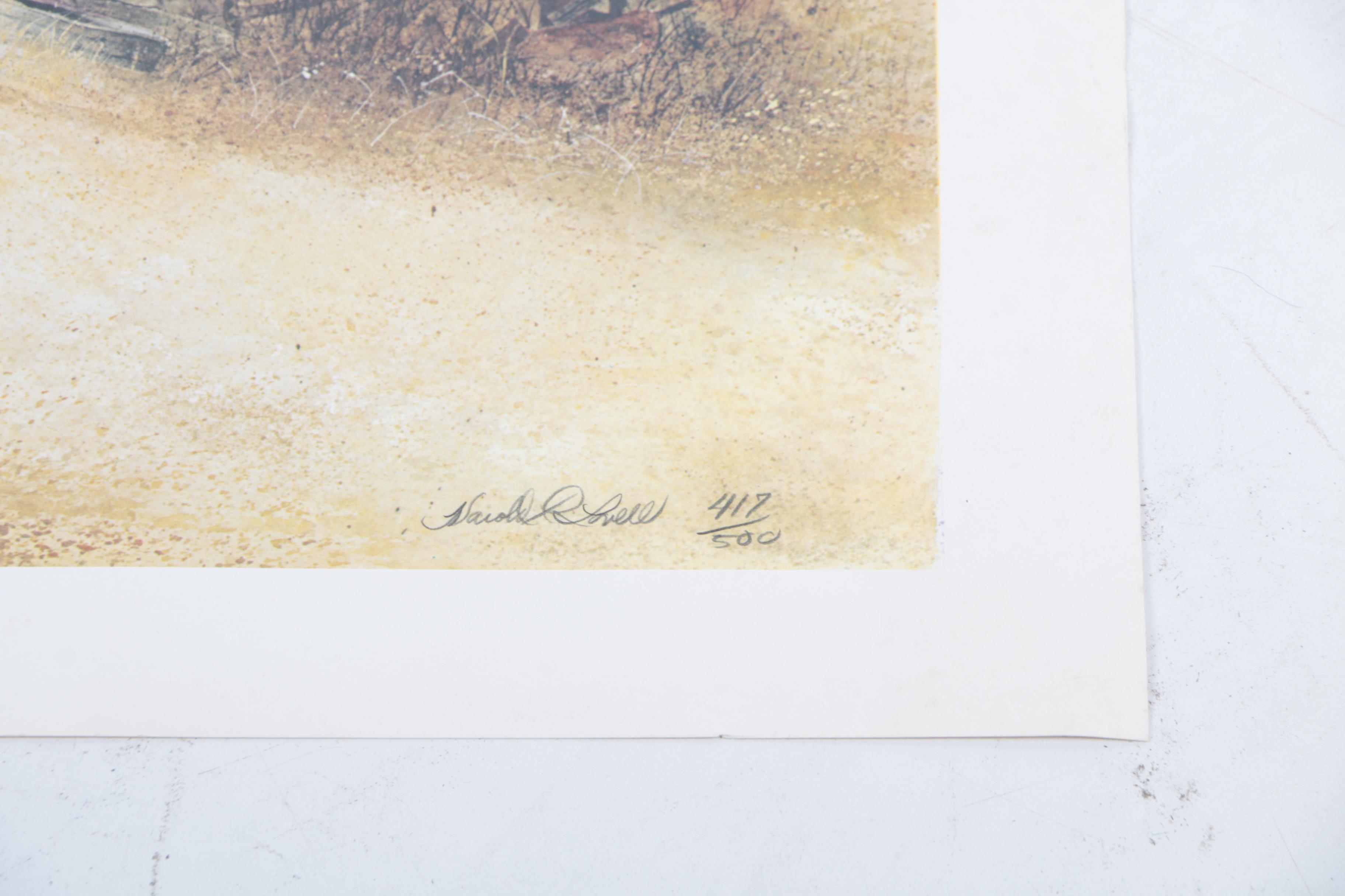 Harold Lovell Exhibition Poster and Offset Lithographs Including Limited Edition