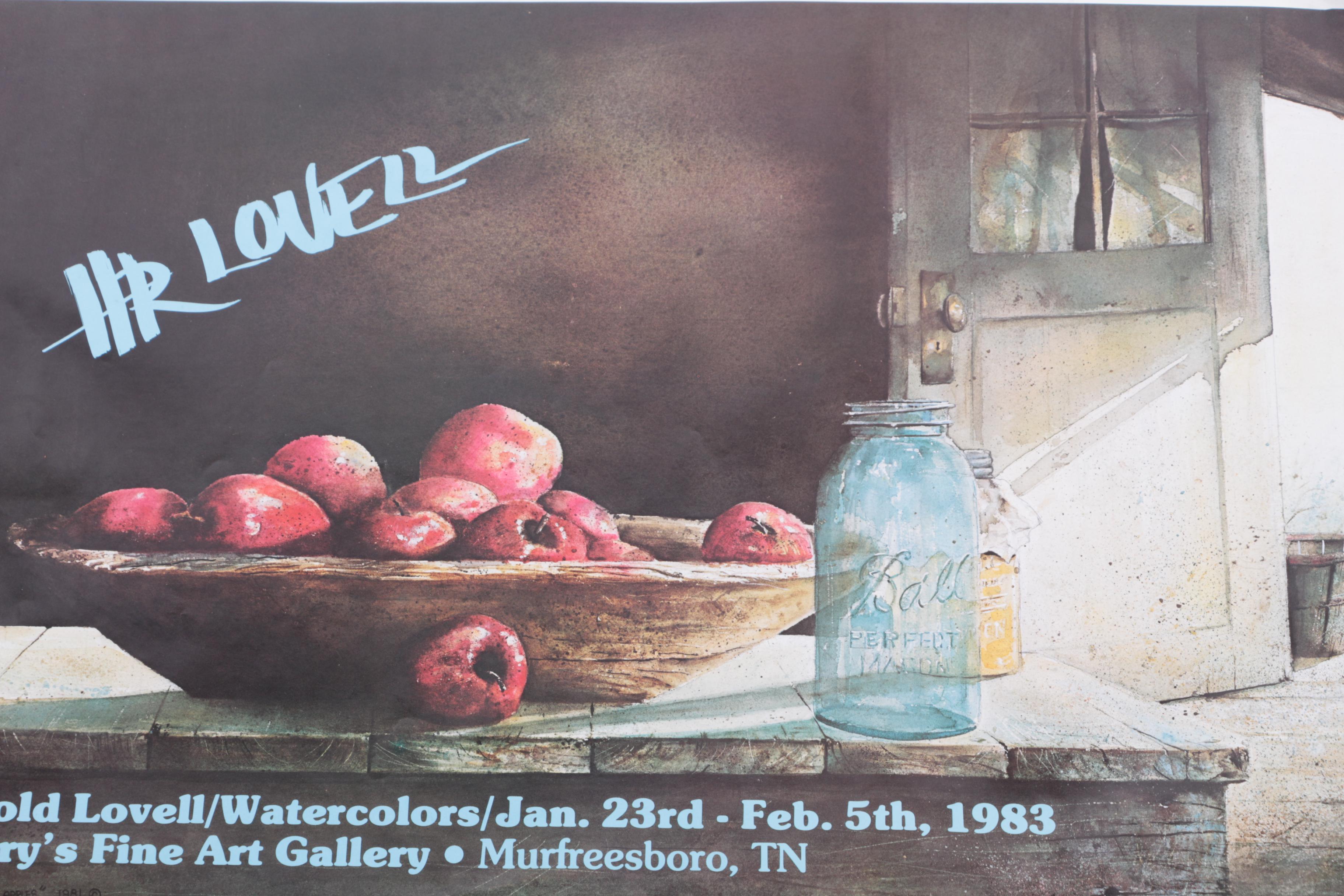 Harold Lovell Exhibition Poster and Offset Lithographs Including Limited Edition