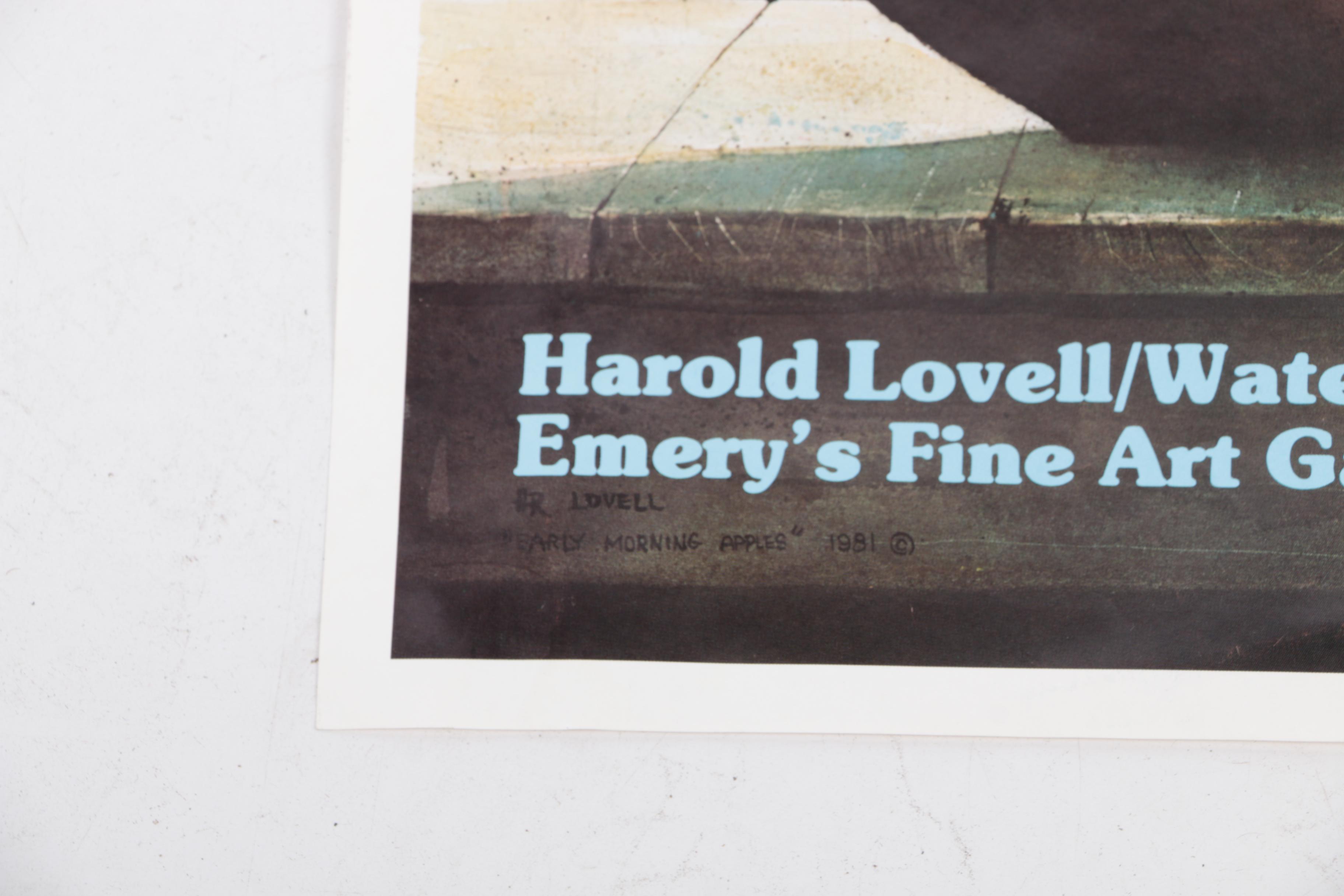 Harold Lovell Exhibition Poster and Offset Lithographs Including Limited Edition