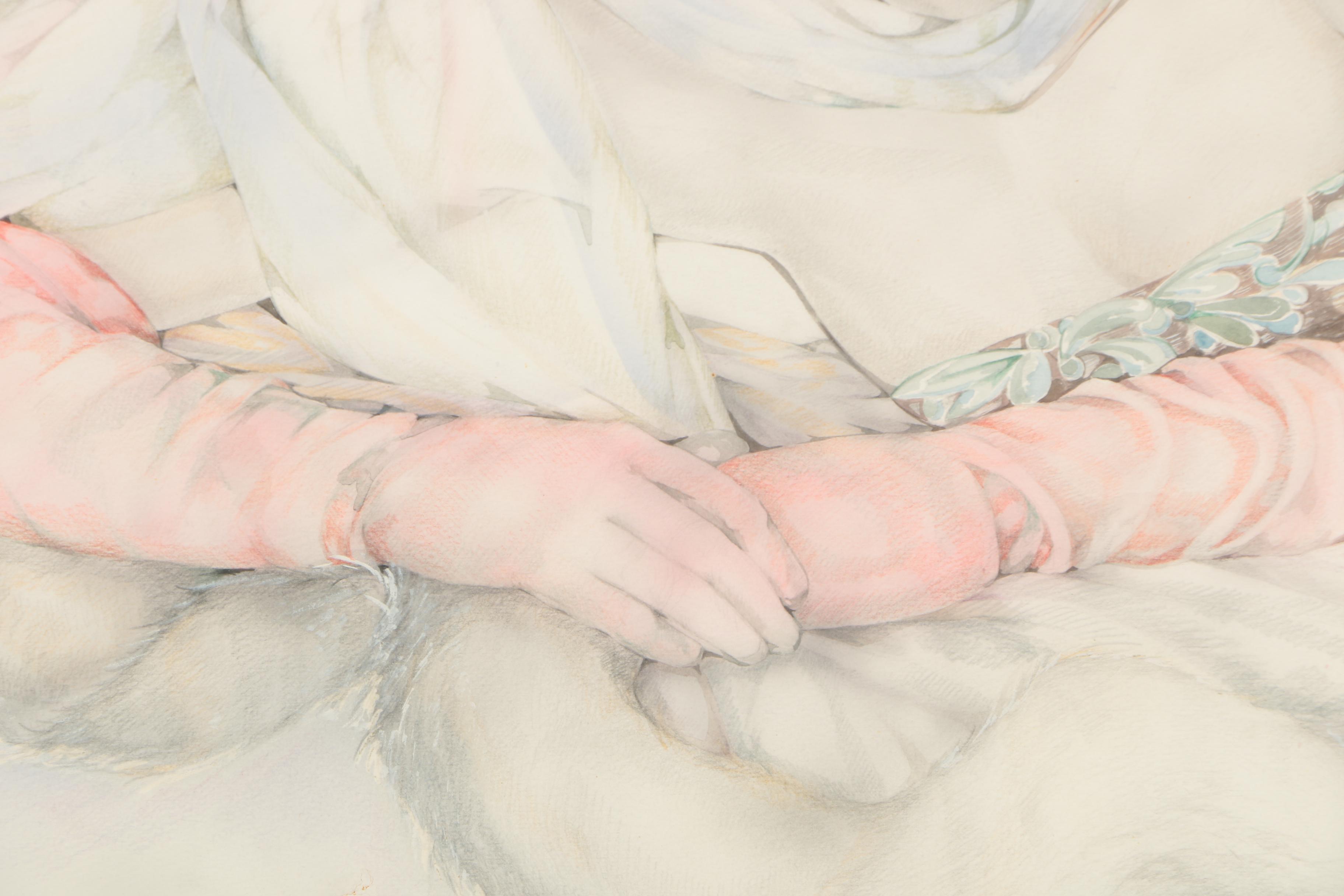 Mietje Boonen Watercolor Painting on Paper "The Four Seasons: Winter"