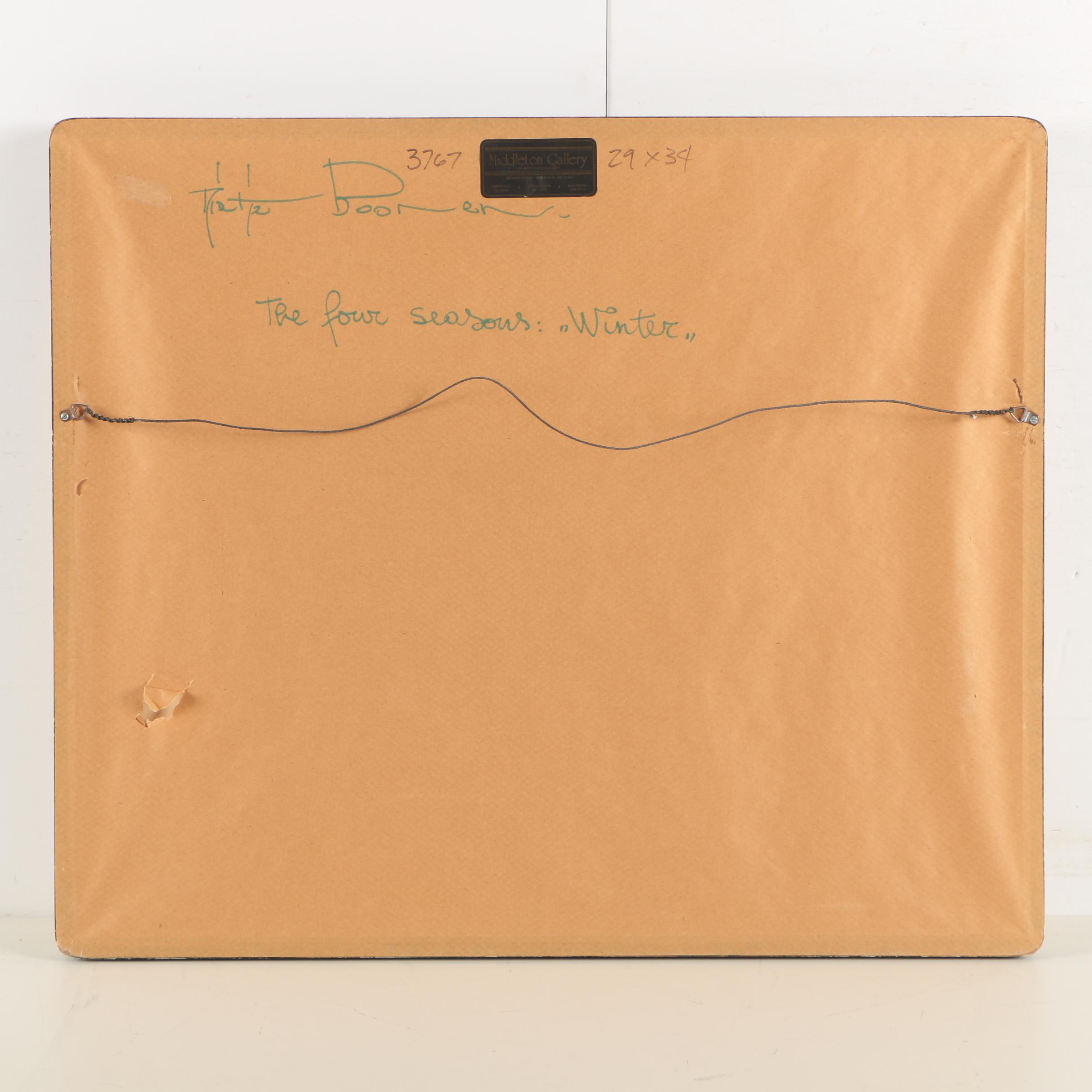 Mietje Boonen Watercolor Painting on Paper "The Four Seasons: Winter"