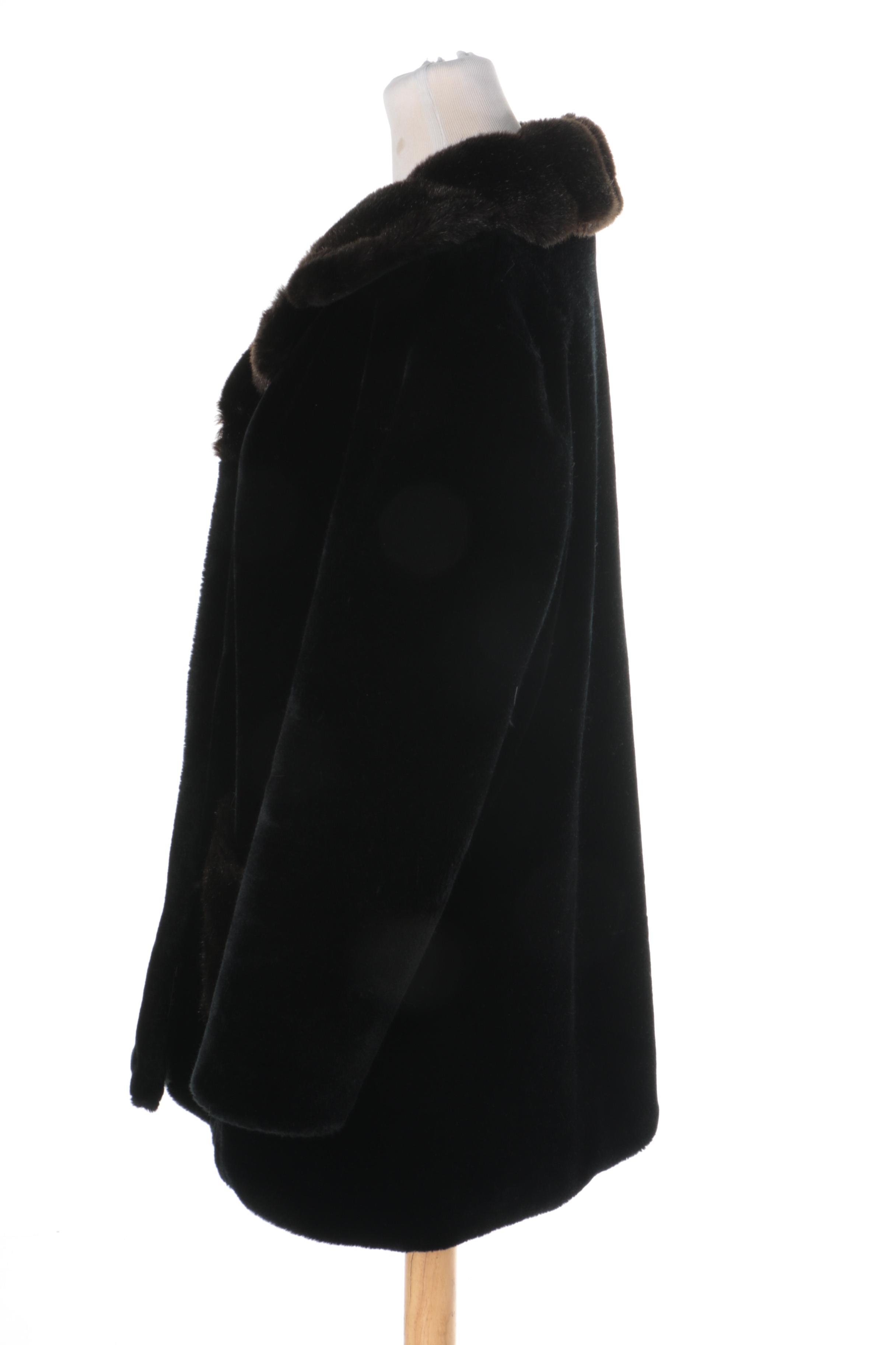 Women's Vintage Aleutian Faux Fur Coat