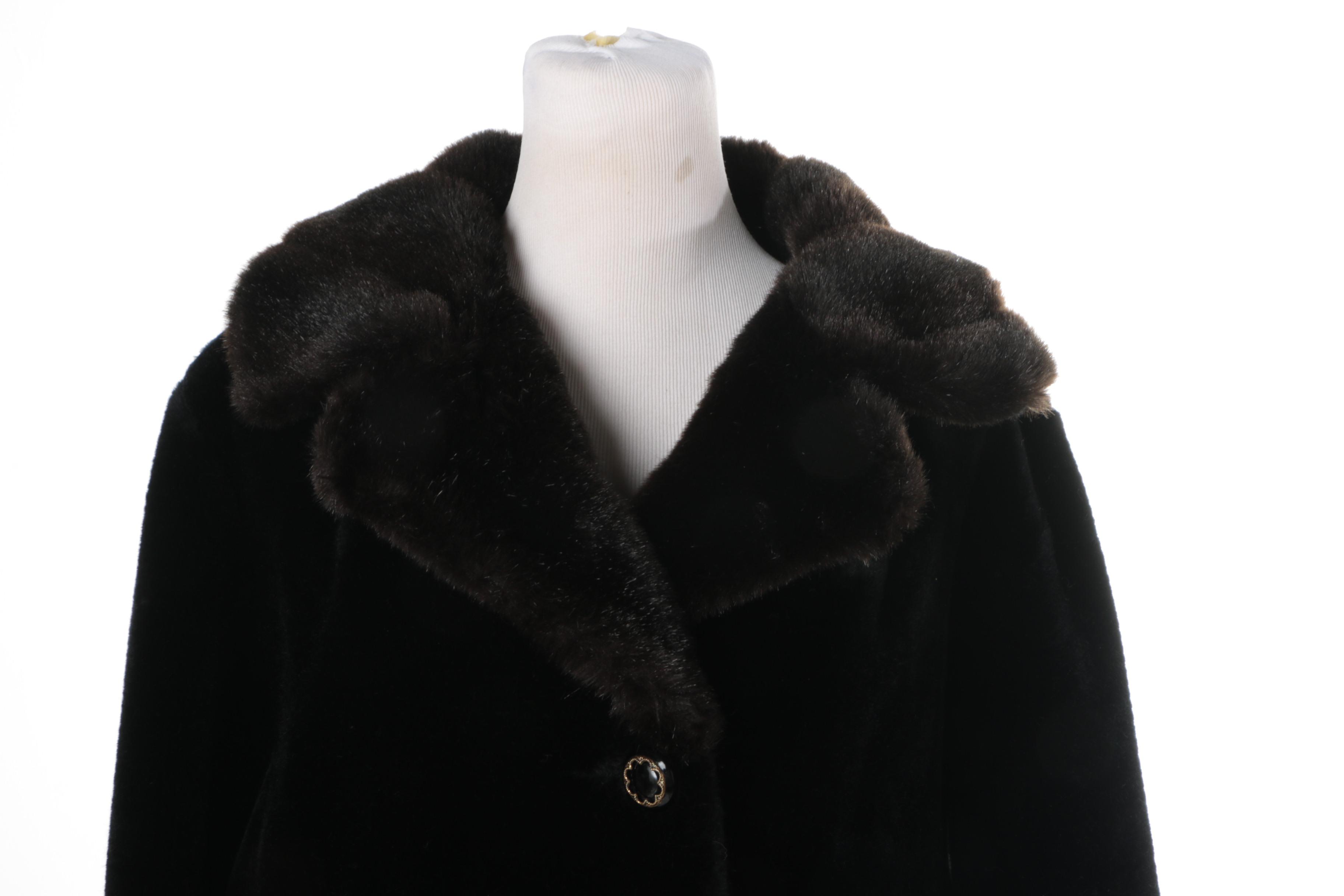 Women's Vintage Aleutian Faux Fur Coat