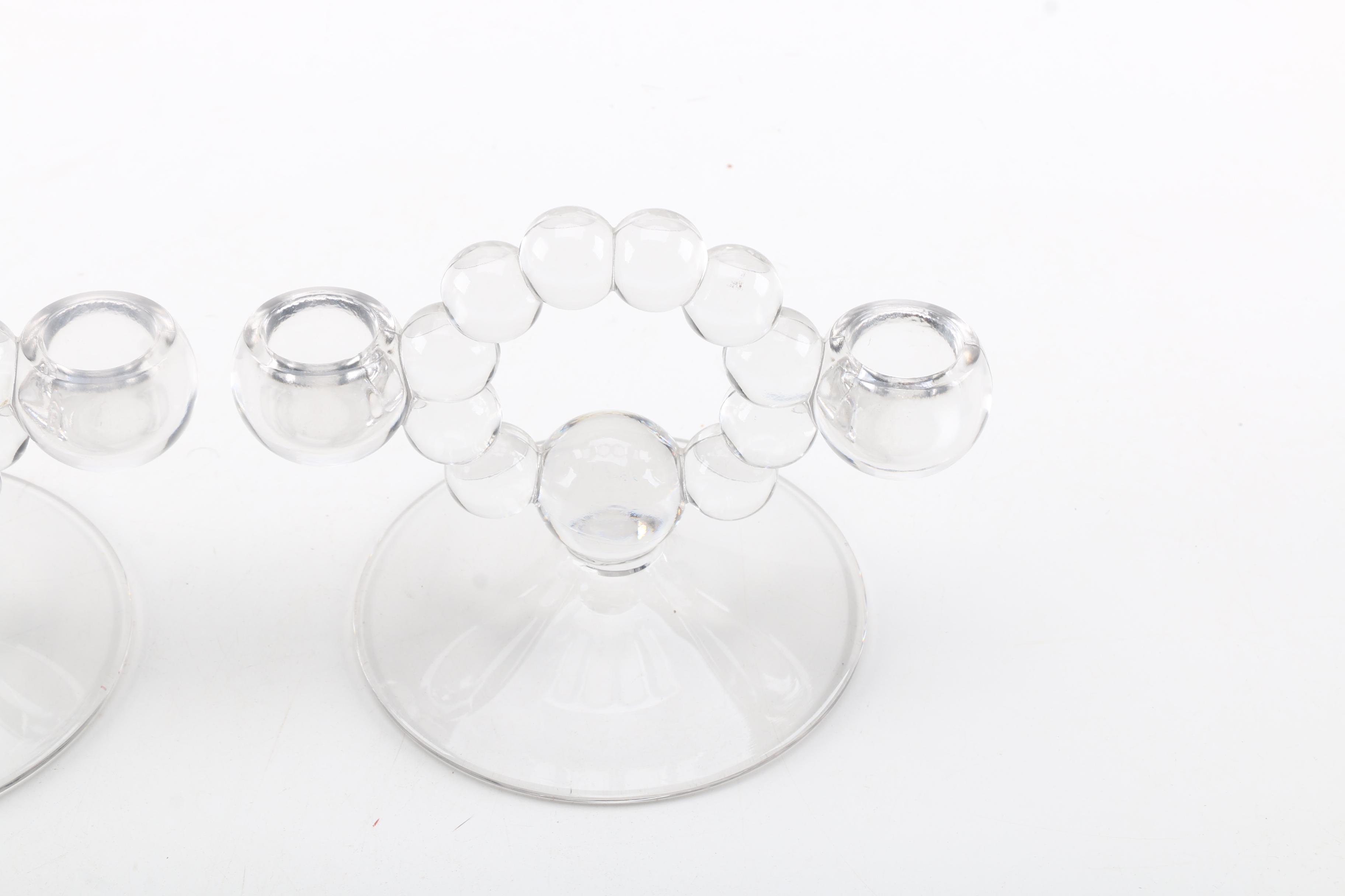 Imperial Glass "Candlewick" Candle Holders EBTH
