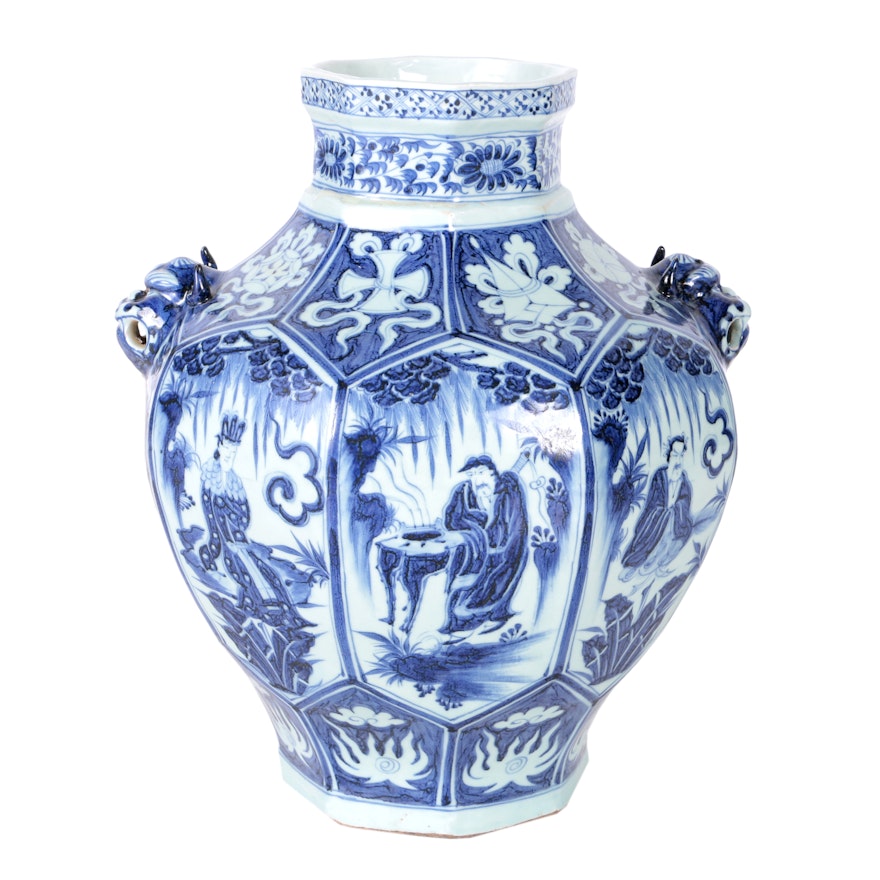 Chinese Octagonal Stoneware Vase