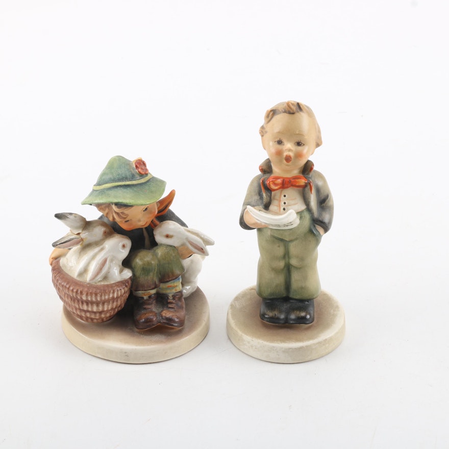 Hummel Figurines "Playmates" and "Soloist"