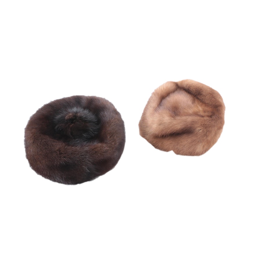 Two Mink Fur Hats