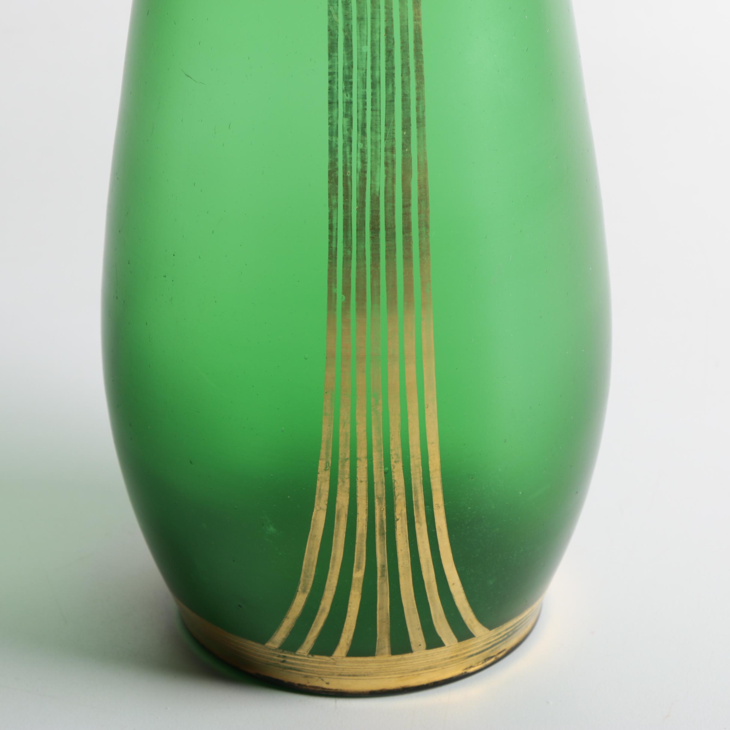 Vintage Art Deco Gilt Glass Vase