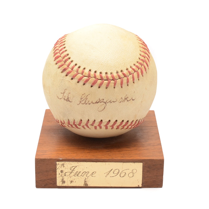 Ted Kluszewski Autographed Baseball With JSA Full Letter COA