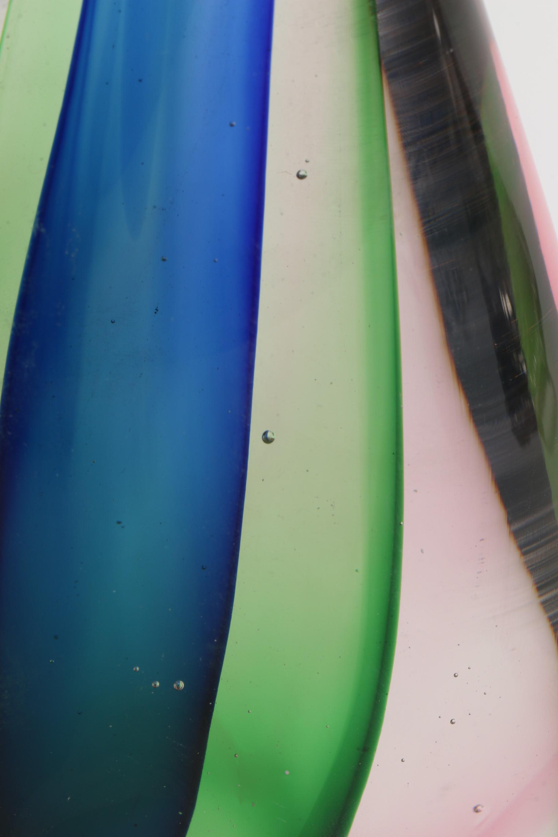 Vintage Flavio Poli for Seguso Sommerso Glass Teardrop