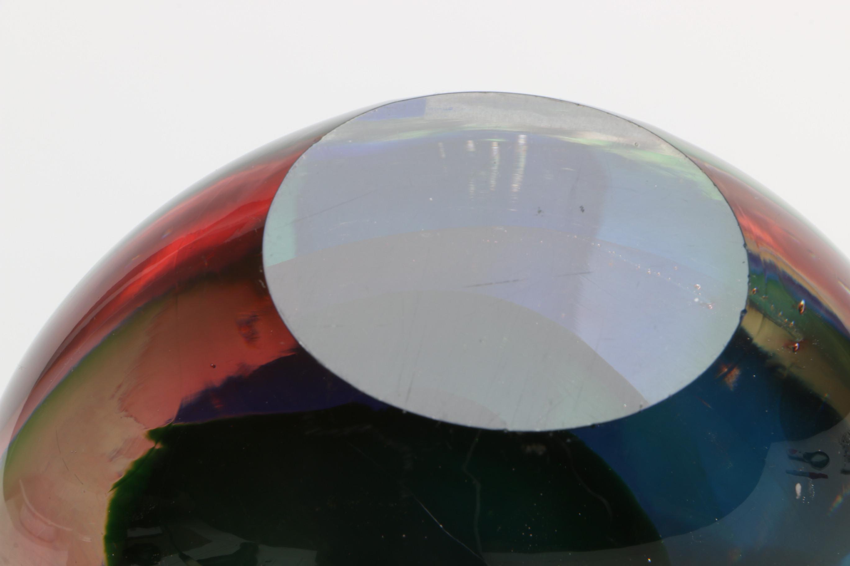 Vintage Flavio Poli for Seguso Sommerso Glass Teardrop