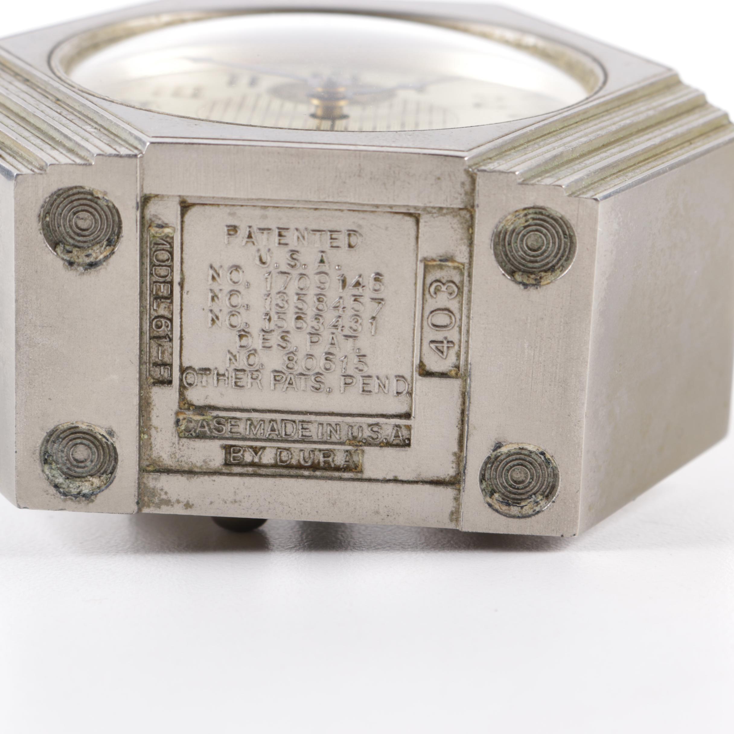 Seth Thomas Desk Clock and Westclox Art Deco Clock