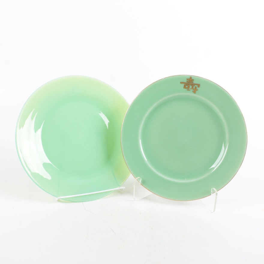 Green Opalescent Plates