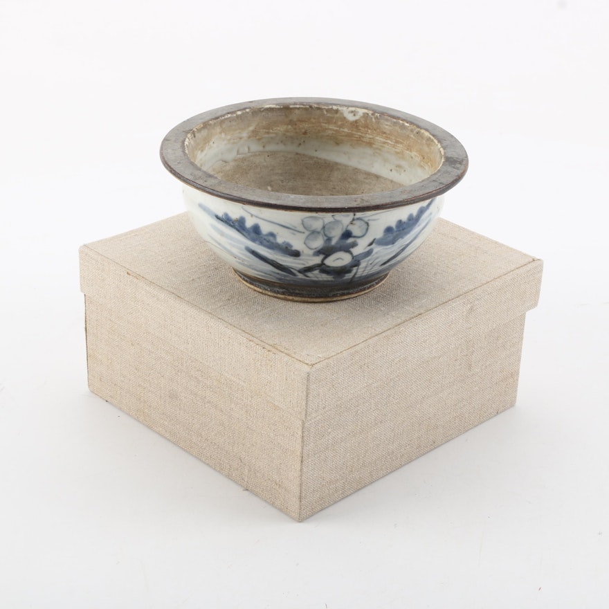 Chinese Tao-Kuang Style Earthenware Bulb Bowl from Arton Associates