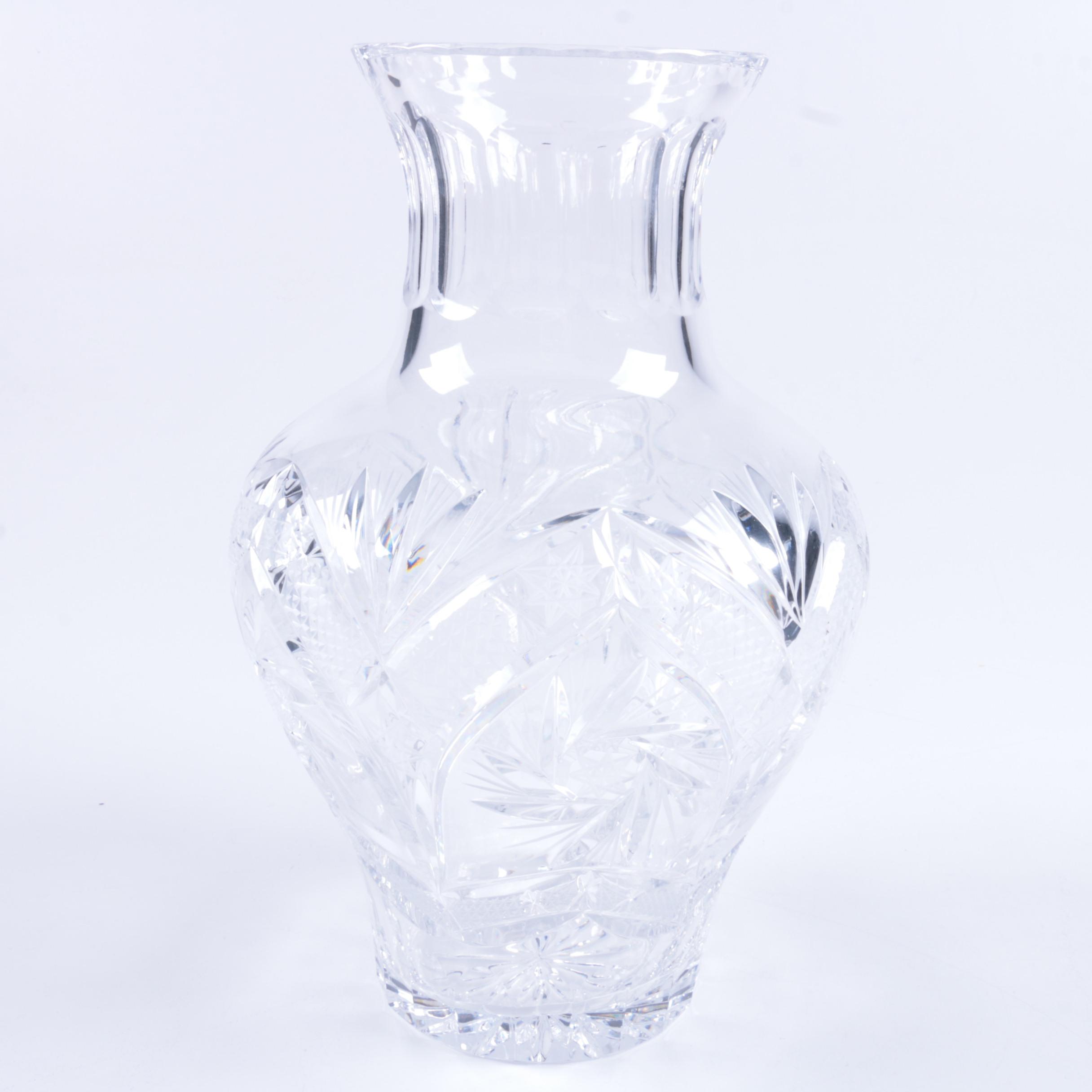 Vintage Crystal Vase and Candleholders