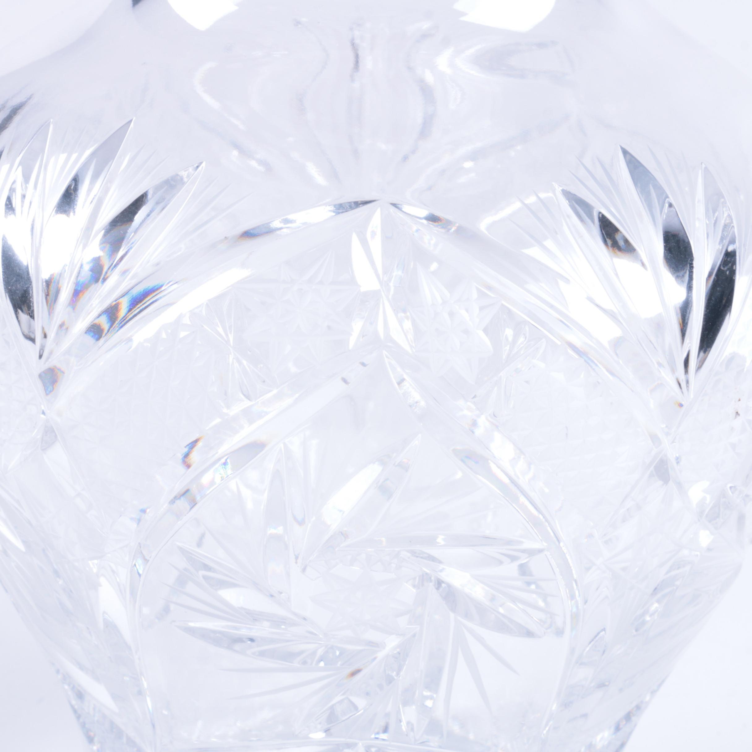 Vintage Crystal Vase and Candleholders