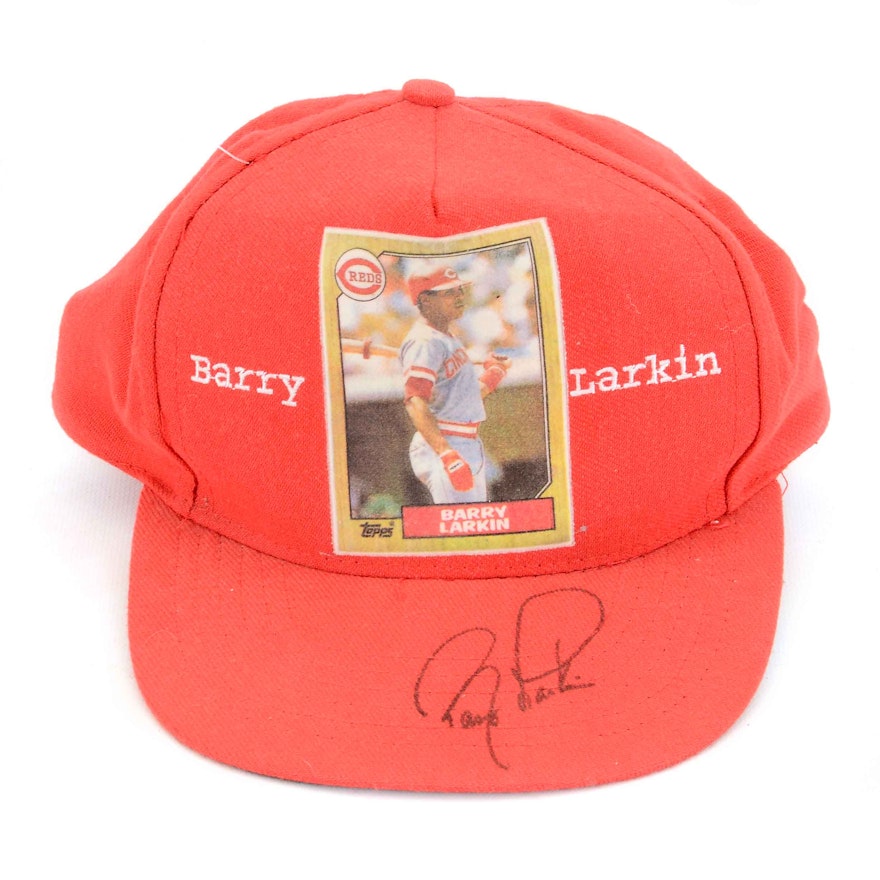 Barry Larkin Autographed Hat COA